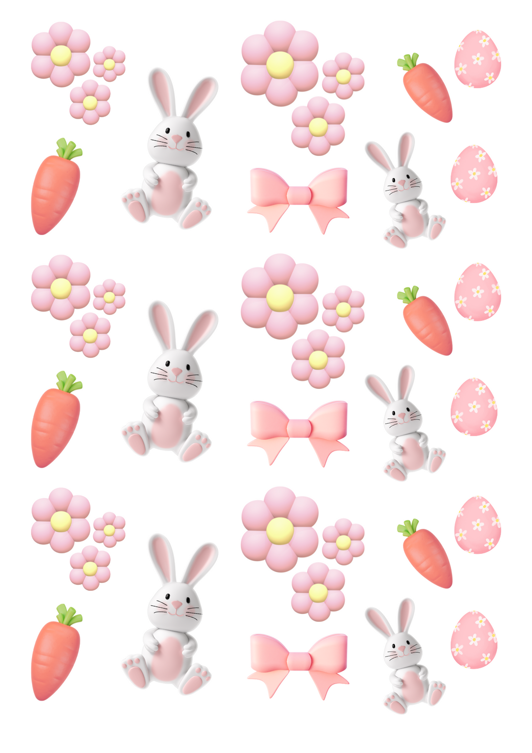 8X5 Bunny theme sticker sheet (2 sheets)