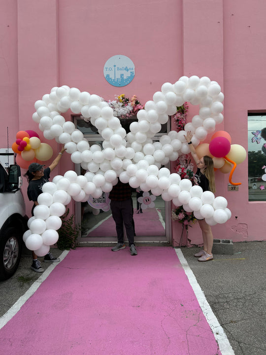 White Party Balloon Install