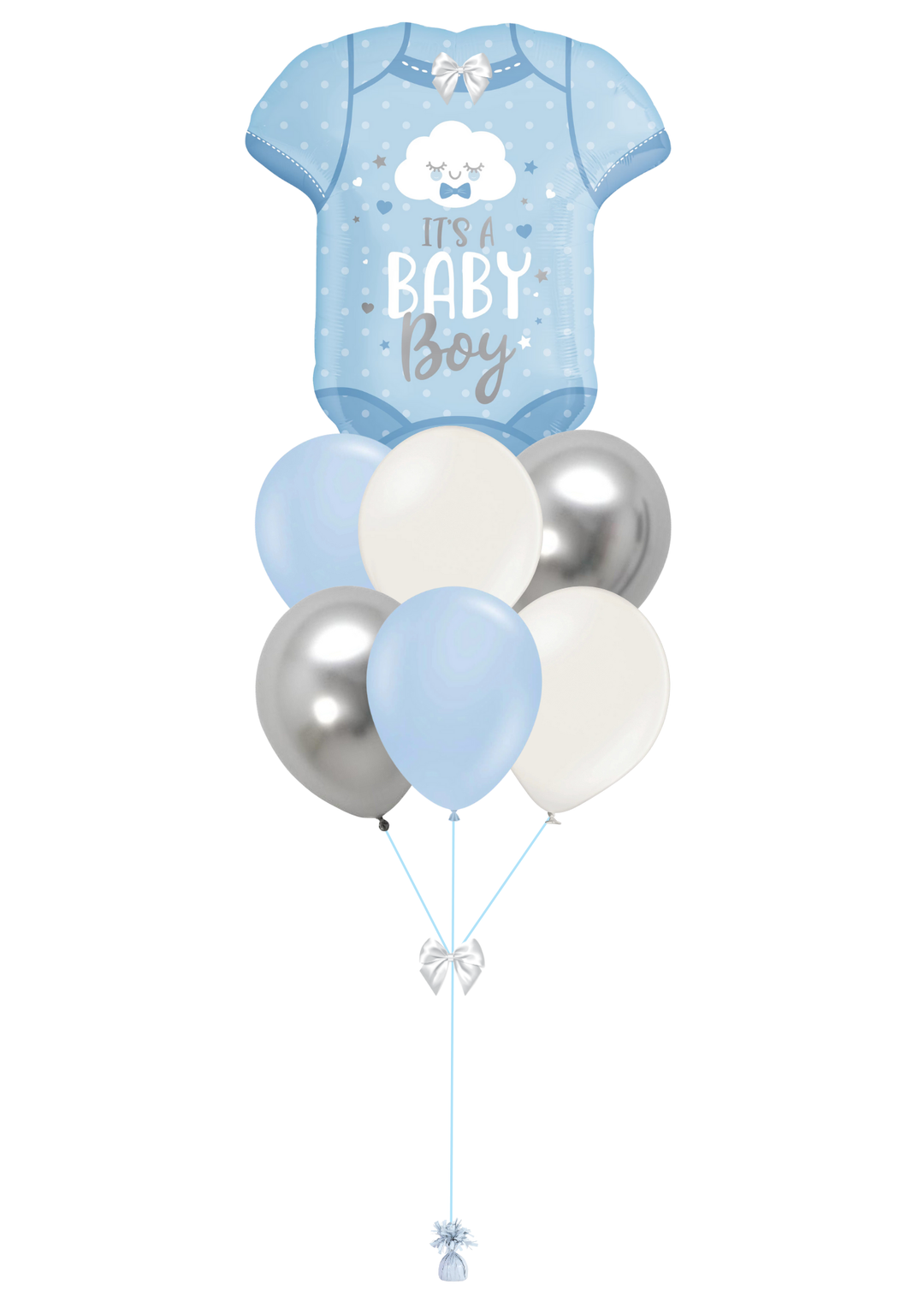 Baby Boy Onesie Balloons Bouquet