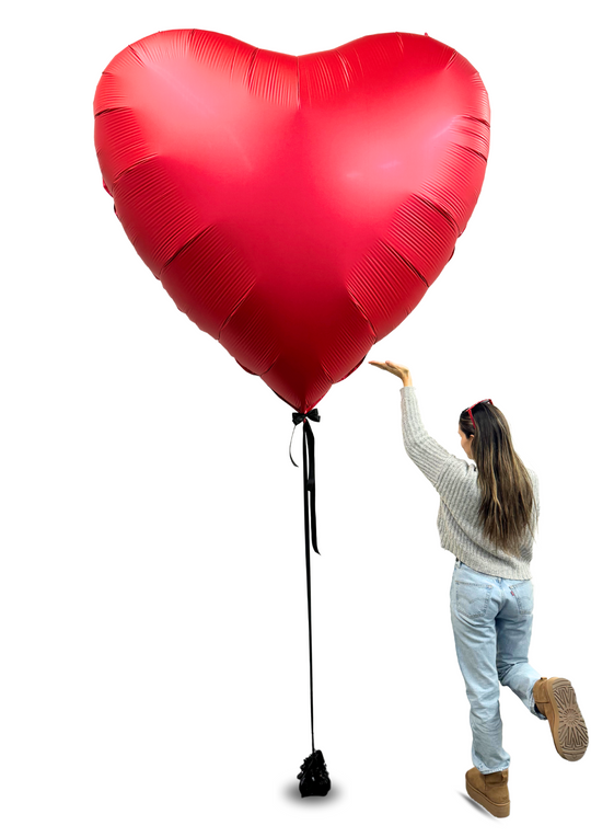 Red 10ft tall Super Heart Balloon! (68" diameter)