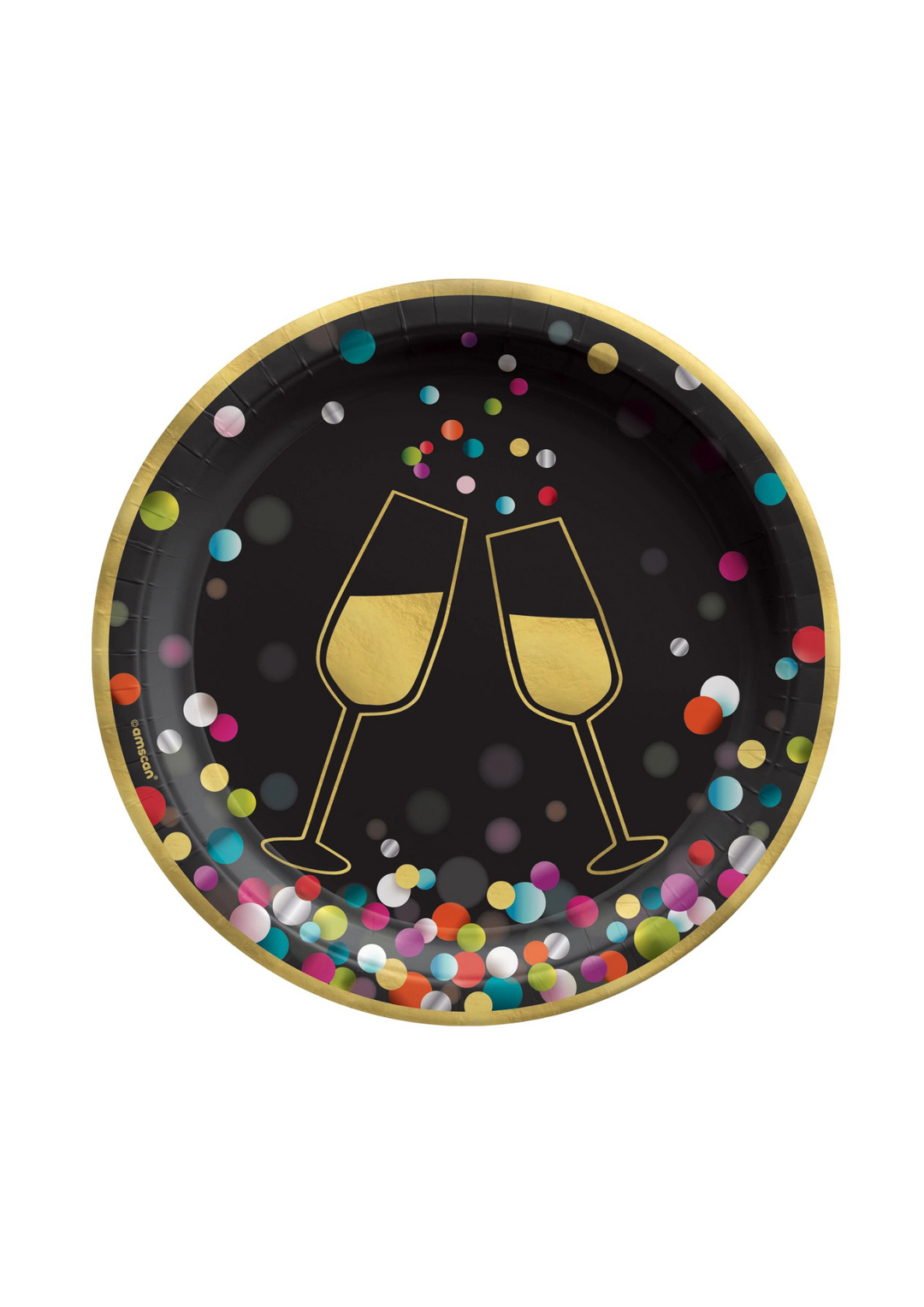 Confetti New year plates