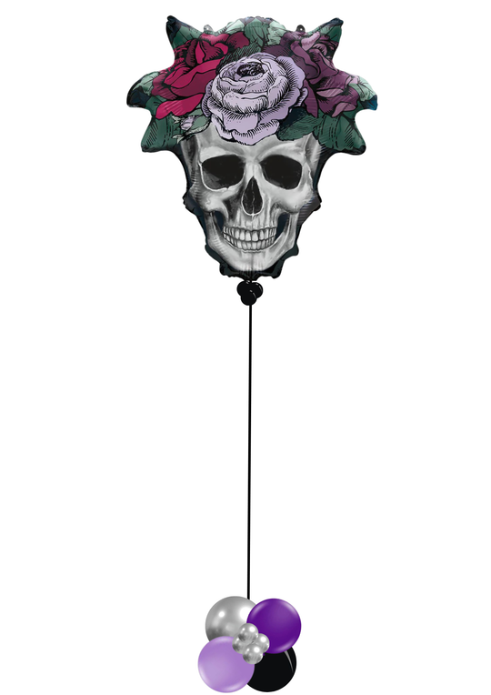 Floral Skull Foil Balloon 21" Supershape