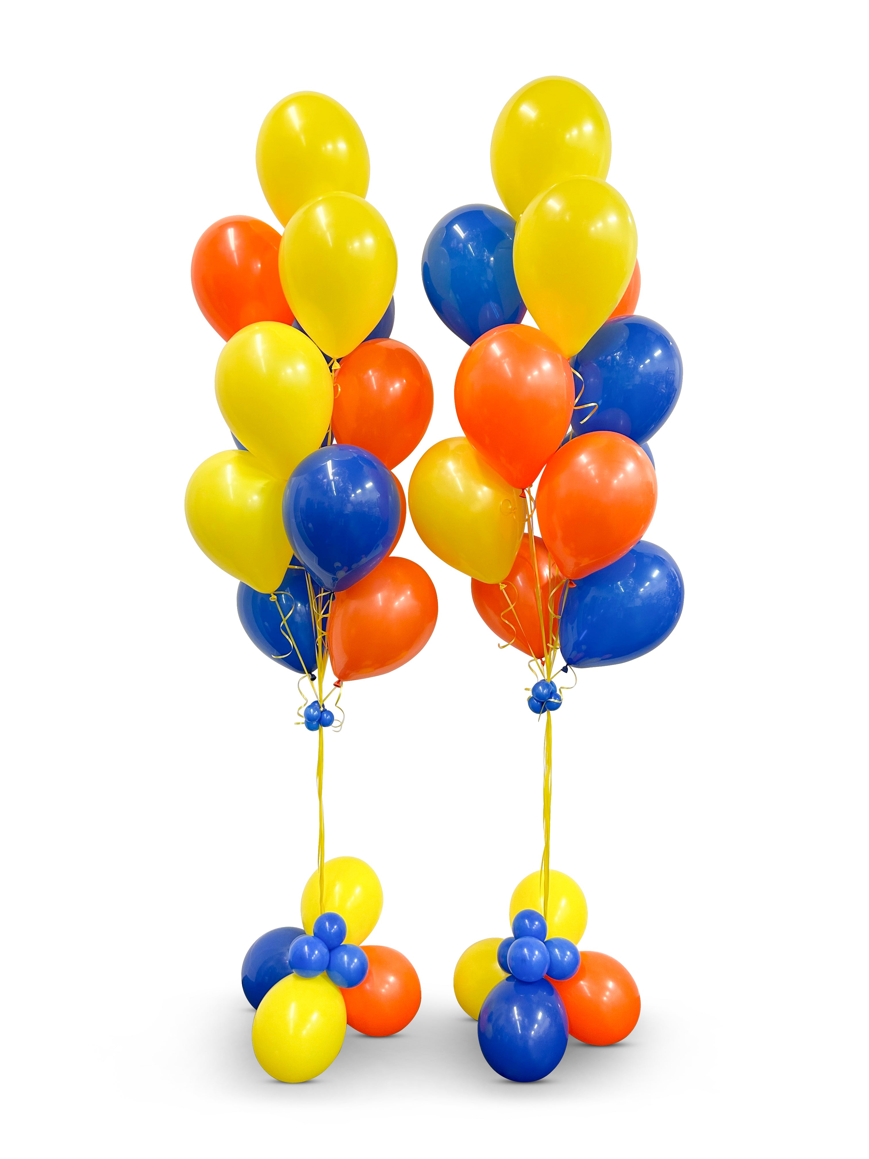 Balloon Bundles, Orange & Blue, store Bouquets Yard Cards