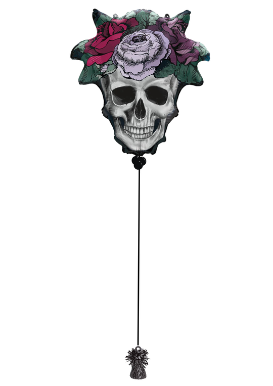 Floral Skull Foil Balloon 21" Supershape