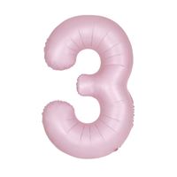 Matte Powder Pink Foil Numbers 34"