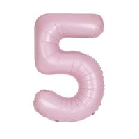 Matte Powder Pink Foil Numbers 34"