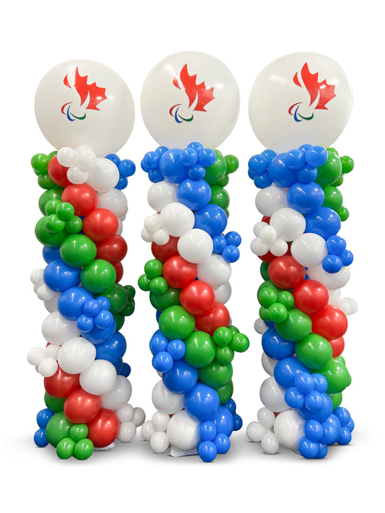 balloon column with custom logo