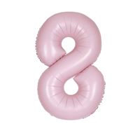 Matte Powder Pink Foil Numbers 34"