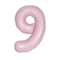 Matte Powder Pink Foil Numbers 34"