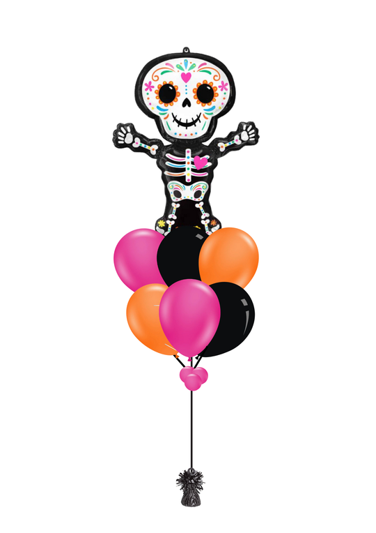 Happy Skeleton Halloween Balloon Bouquet