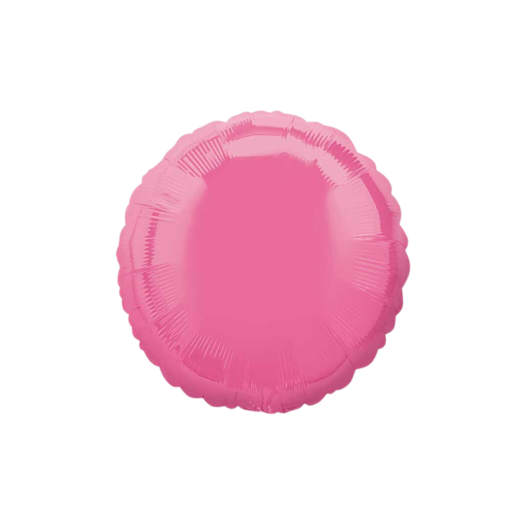 18" Pink Round Foil (uninflated)