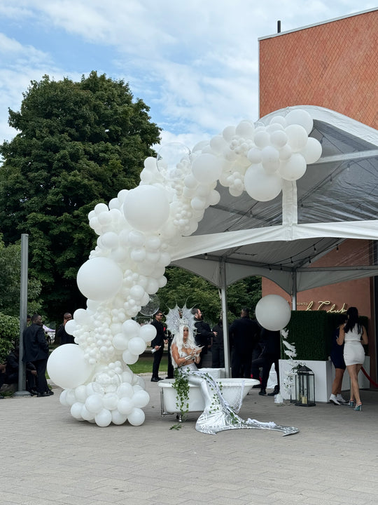 White Party Balloon Install