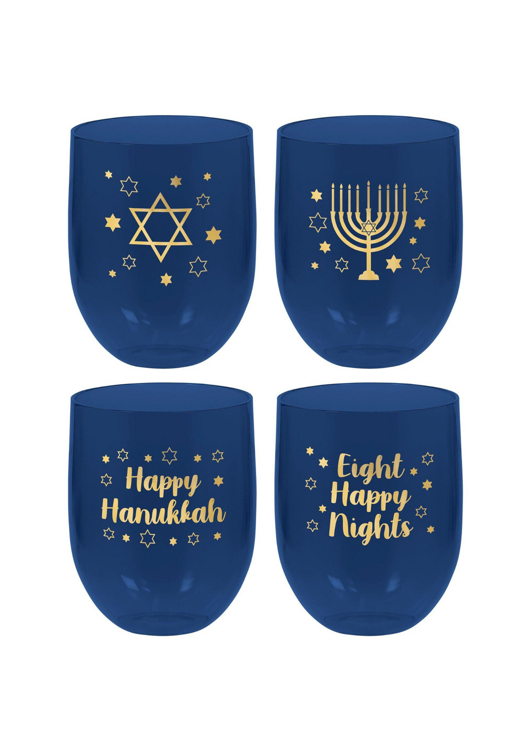 Hanukkah Stemless Drinking Glasses