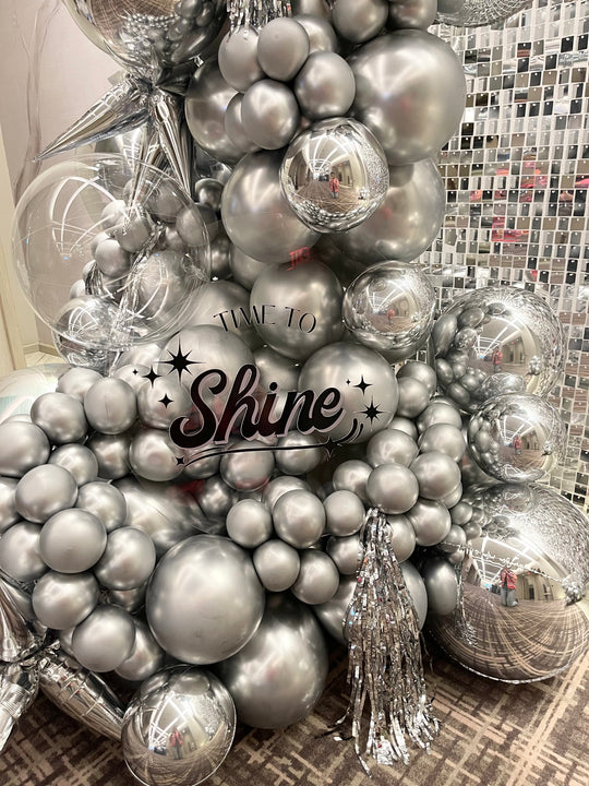 SILVER Shimmer Wall Backdrop (+$200 Installation Fee)