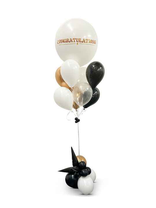 Custom message balloon with bubble cluster weight
