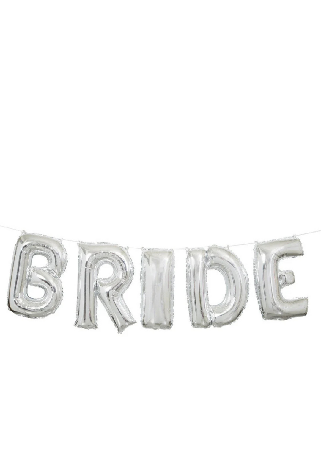 Silver Bride Foil Letter Balloon Banner 14''