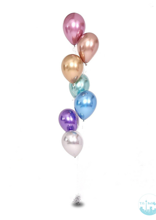 Chrome Balloon Bouquet (7 balloons per order)