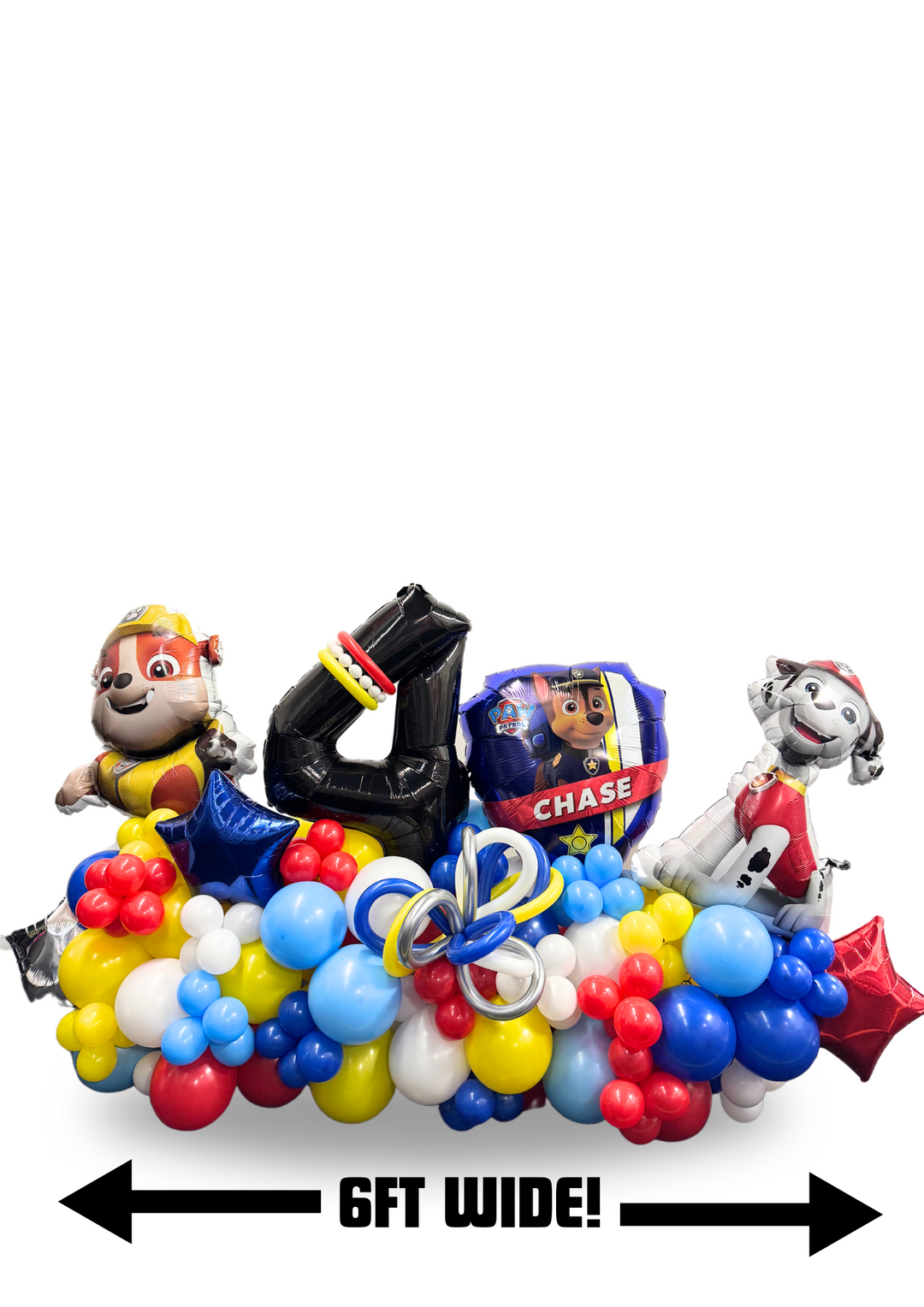 Super Paw Patrol balloon cluster stand (6ft wide!)